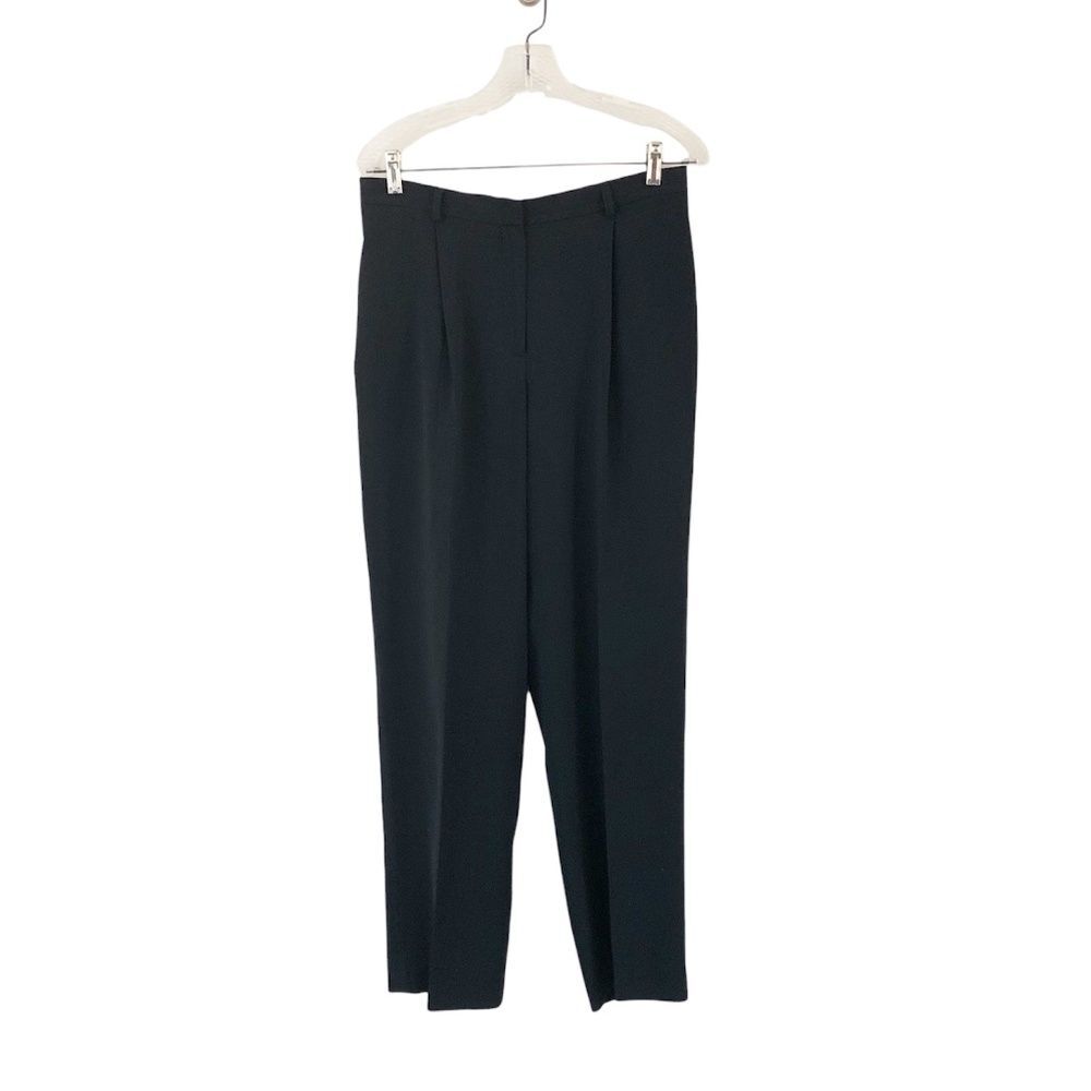 Jones New York Women’s Midnight Navy Blue Ribbed Trousers Size 8